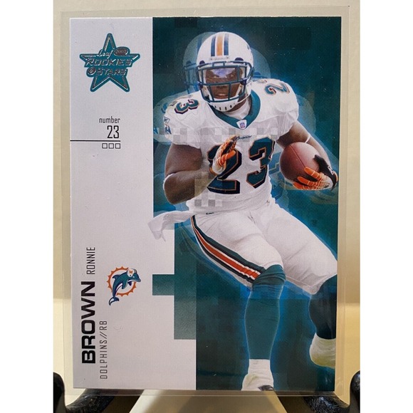 2007 LEAF ROOKIES AND STARS FOOTBALL CARD RONNIE BROWN #56 MIAMI DOLPHINS - Picture 1 of 2